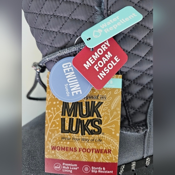 Muk Luks Womens Flexi Bridgehampton Pull-on Boot Dark Grey |Outdoor Cozy Spring - Picture 10 of 13